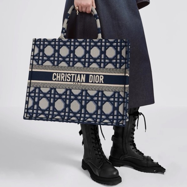 ✨디올 여성 네이비 북토트 - Dior Womens Navy Book Tote - ba04x