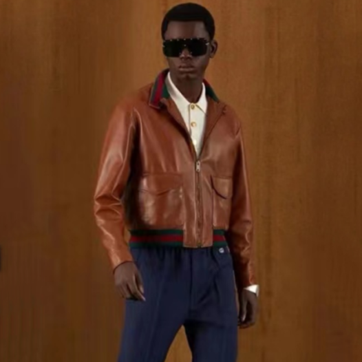 ❤구찌 남성 모던 브라운 가죽 자켓 - Gucci Mens Brwon  Jackets - gu1171x