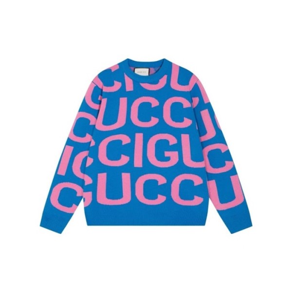 ✨구찌 남성 블루 크루넥 니트 - Gucci Mens Blue Knits- gu1172x