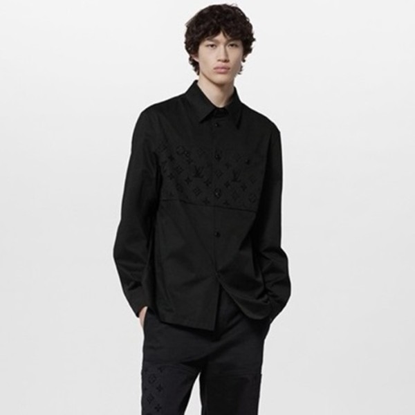 ✨루이비통 남성 블랙 셔츠 - Louis vuitton Mens Black Shirts - cl54x