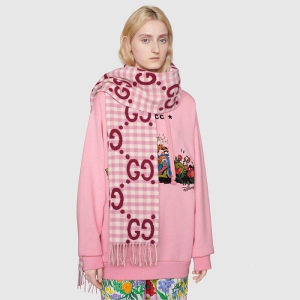 ✨구찌 여성 핑크 머플러 - Gucci Womens Pink Muffler - gu1143x