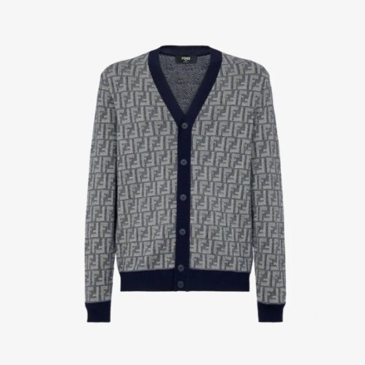 ❤펜디 남성 브이넥 그레이 가디건 - Fendi Mens Gray Cardigan - cl68x