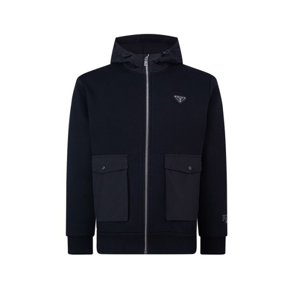 ✨프라다 남성 블랙 후드티 - Prada Mens Black Hoodie - cl95x