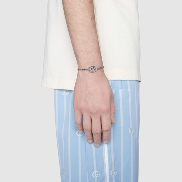 ✨구찌 남/녀 화이트 골드 팔찌 - Gucci Unisex White Gold Bangle - acc1171x