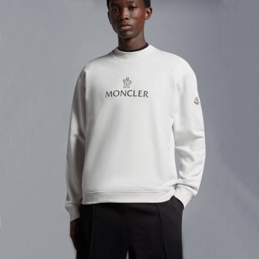❤몽클레어 남성 화이트 크루넥 맨투맨 - Moncler Mens White Tshirts - cl143x