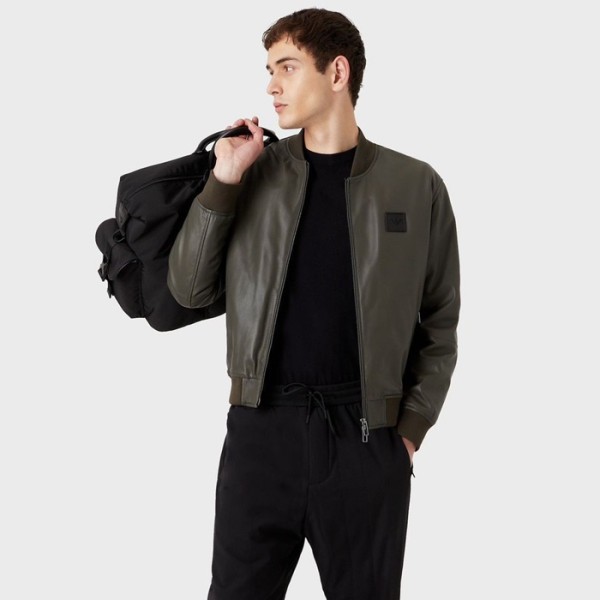 ✨알마니 남성 카키 가죽 자켓 - Armani Mens Khaki Jackets - cl155x