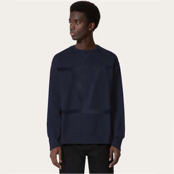 ✨발렌티노 남성 베이직 네이비 맨투맨 - Valentino Mens Nvay Tshirts - val329x