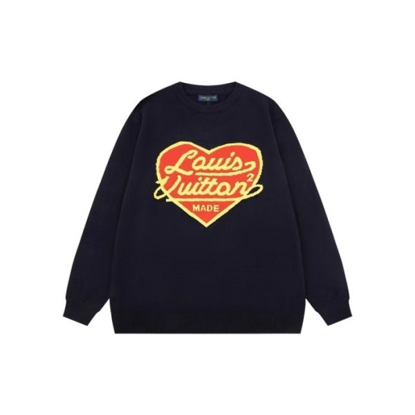 ✨루이비통 남성 블랙 크루넥 니트 - Louis vuitton Mens Gray Sweaters - lv2092x