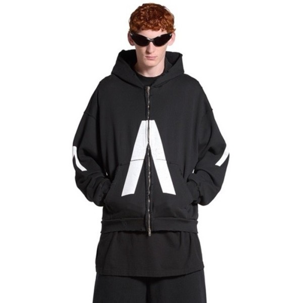 ✨발렌시아가 남/녀 블랙 후드티 - Balenciaga Unisex Black Hoodie - bac10x