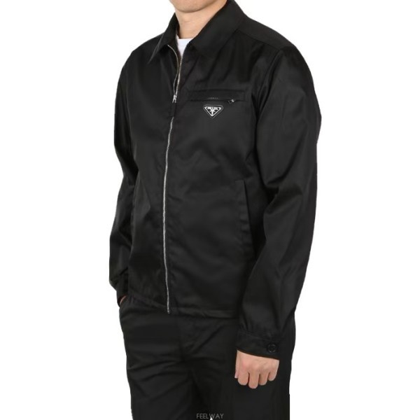 ✨프라다 남성 블랙 자켓 - Prada Mens Black Jackets - prc17x