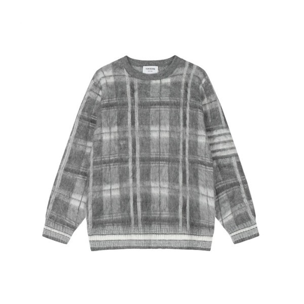 ✨톰브라운 남성 그레이 니트 - Thom Browne Mens Gray Knits - thc26x