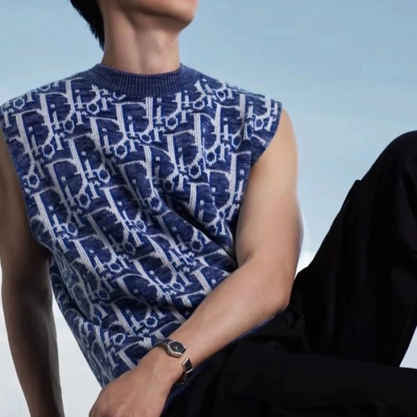 ✨디올 남성 블루 베스트 - Dior Mens Blue Vest - dic28x