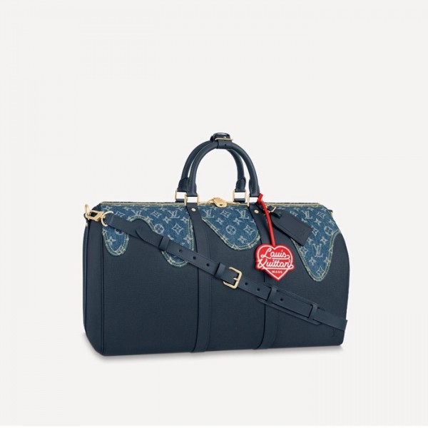 ✨루이비통 남성 키폴 반둘리에 - Louis vuitton Mens Blue Keepall - lvb56x