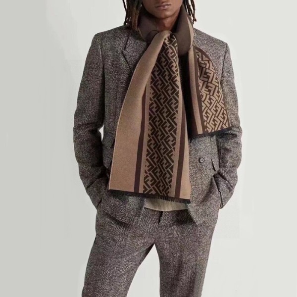 ✨펜디 남성 브라운 머플러 - Fendi Mens Brown Muffler - acc1369x