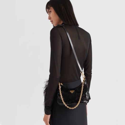 ❤프라다 여성 블랙 호보백 - Prada Womens Black Hobo Bag - prb118x