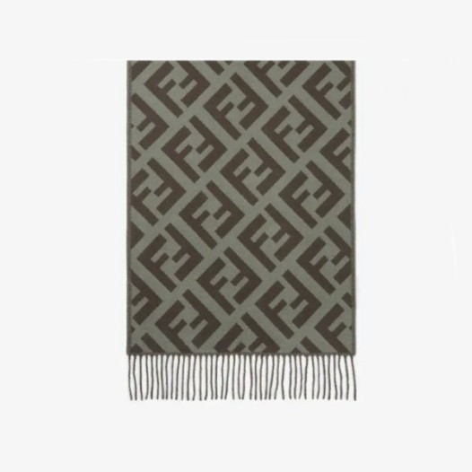 ❤펜디 여성 카키 양면 머플러 - Fendi Womens Khaki Muffler - acc1382x