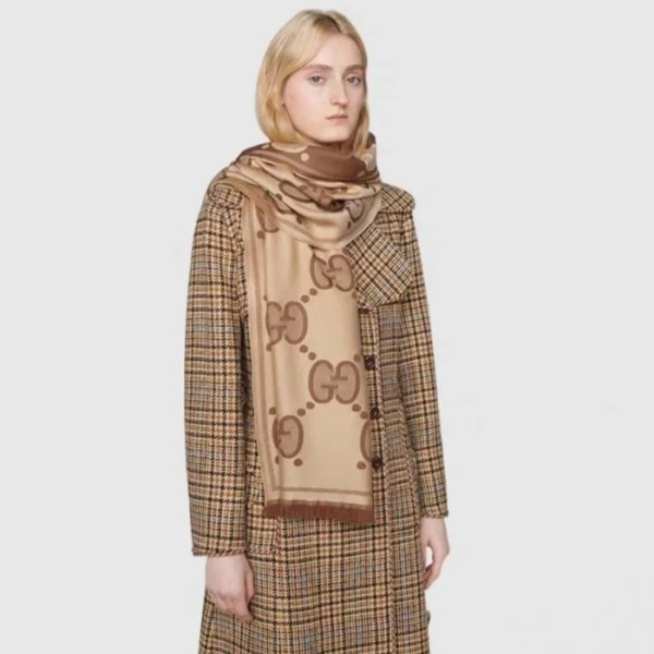 ✨구찌 여성 카멜 스카프 - Gucci Womens Camel Scarf - gu1383x