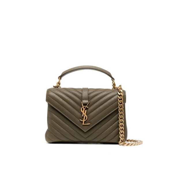 ✨입생로랑 여성 카키 퀄티드 백 - Saint Laurent Womens Khaki College - ysb129x