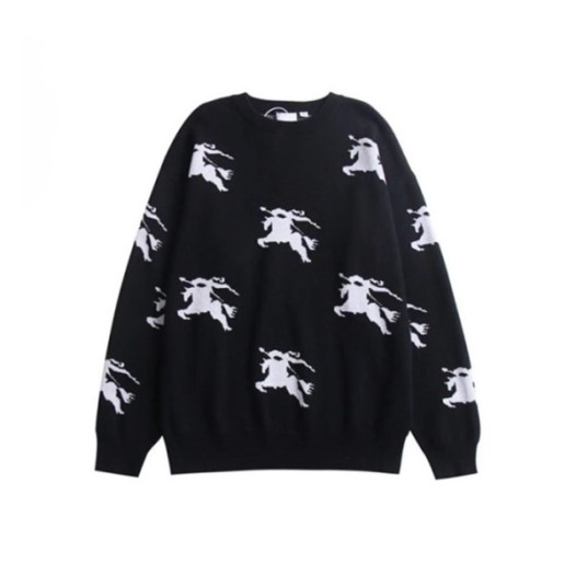 ❤버버리 남성 블랙 크루넥 스웨터 - Burberry Mens Black Sweaters - buc44x