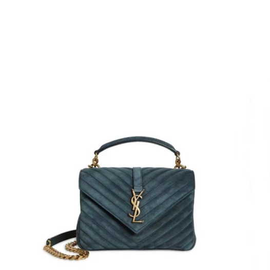❤입생로랑 여성 블루 퀄티드 백 - Saint Laurent Womens Blue College - ysb137x