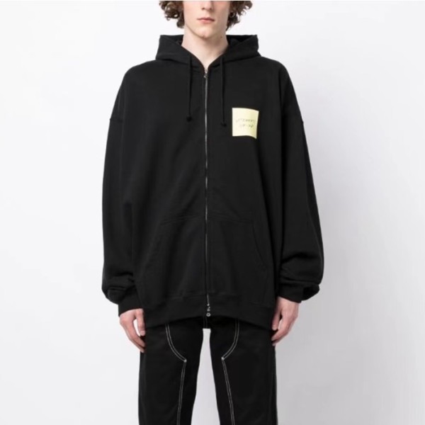✨베트멍 남성 블랙 집업 후드티 - Vetements Mens Black Hoodie - vec59x