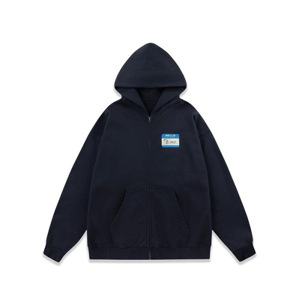 ✨베트멍 남성 네이비 집업 후드티 - Vetements Mens Navy Hoodie - vec62x