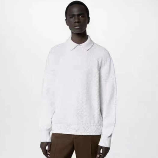 ❤루이비통 남성 화이트 폴로 니트 - Louis vuitton Mens White Knits- lvc57x