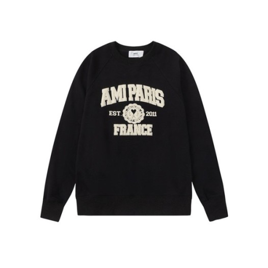❤아미 남성 블랙 맨투맨 - Ami Mens Black Tshirts - amc137x