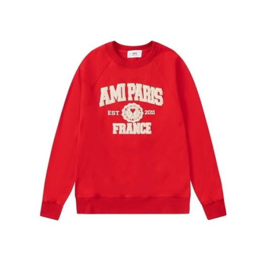 ❤아미 남성 레드 맨투맨 - Ami Mens Red Tshirts - amc138x
