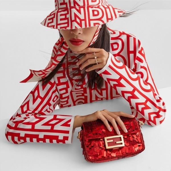 ✨펜디 여성 레드 바게트 백 - Fendi Womens Baguette Bag - feb195x