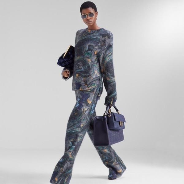 ✨펜디 여성 네이비 토트백 - Fendi Womens Navy Tote Bag - feb223x