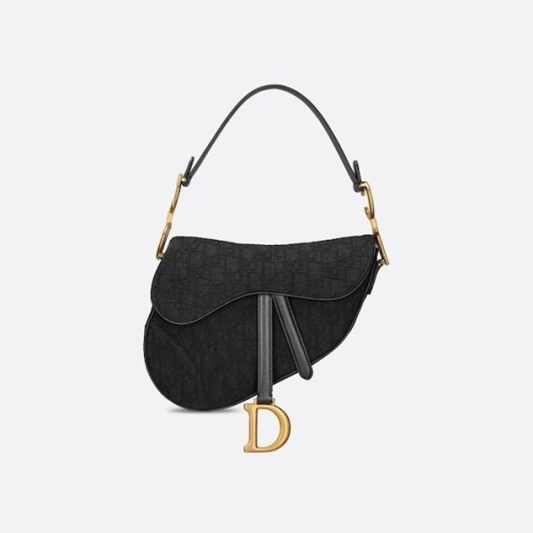 ✨디올 여성 블랙 새들백 - Dior Womens Black Saddle Bag - dib366x