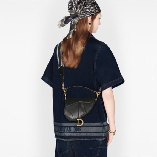 ❤디올 여성 블랙 새들백 - Dior Womens Black Saddle Bag - dib367x
