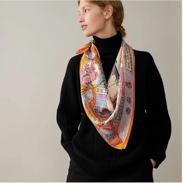 ✨에르메스 여성 오렌지 스카프 - Hermes Womens Orange Scarf - acc1540x