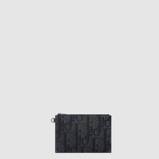 ❤디올 남성 맥시 오블리크 자카드 A5 파우치 - Dior Mens Maxi Oblique Jacquard A5 Pouch - dib445x