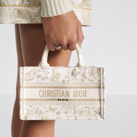 ❤디올 여성 골드 미니 북토트 - Dior Womens Gold Book Tote - dib489x
