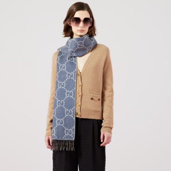 ✨구찌 남/녀 블루 머플러 - Gucci Unisex Blue Muffler - acc1615x
