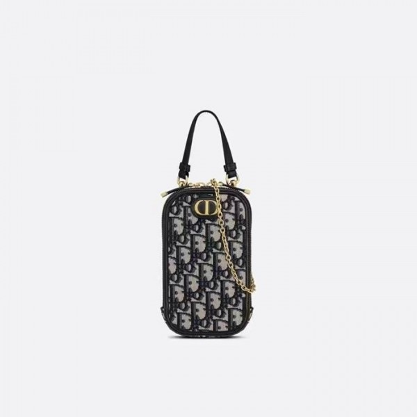 ✨디올 여성 네이비 몽테뉴 폰백 - Dior Womens Navy Phone Bag - dib573x