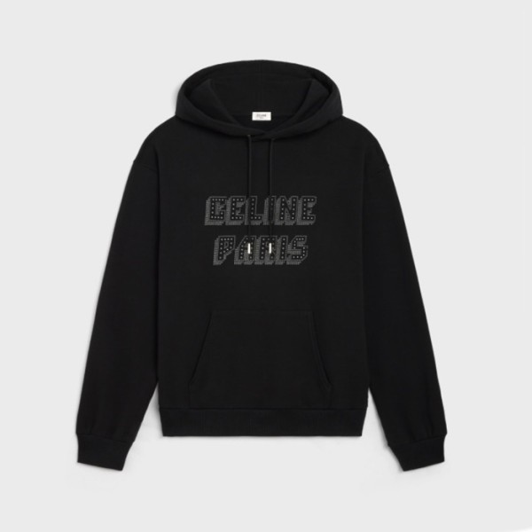 ✨셀린느 남성 캐쥬얼 블랙 후드티 - Celine Mens Black Hoodie - cec148x