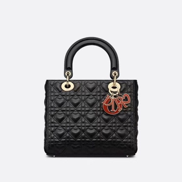 ✨디올 여성 블랙 레이디 백 - Dior Womens Black Lady Bag - dib773x