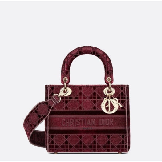 ❤디올 여성 버건디 레이디 백 - Dior Womens Burgundy Lady Bag - dib787x