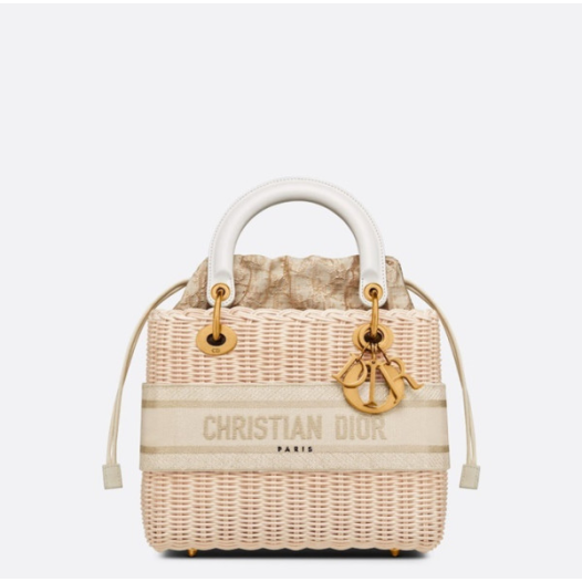 ❤디올 여성 화이트 라탄 백 - Dior Womens White Tote Bag - dib796x
