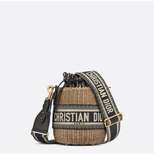 ❤디올 여성 네이비 라탄 백 - Dior Womens Navy Bucket Bag - dib856x
