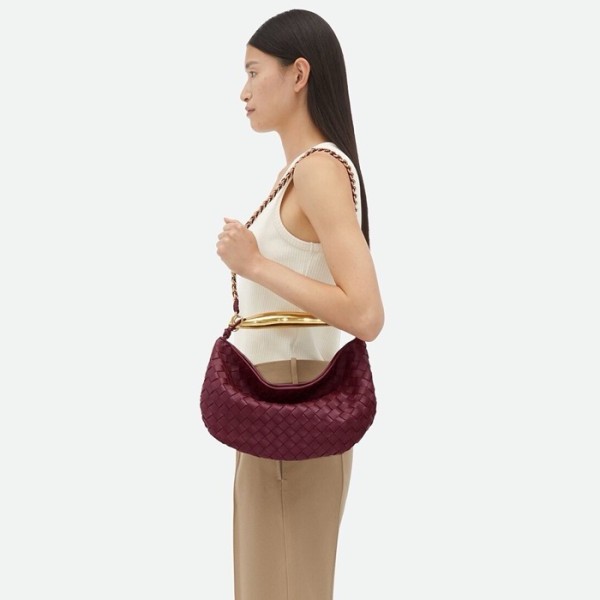 ✨보테가 베네타 여성 버건디 사딘 초크 - Bottega Veneta Womens Bugundy Sardine Bag - bab871x