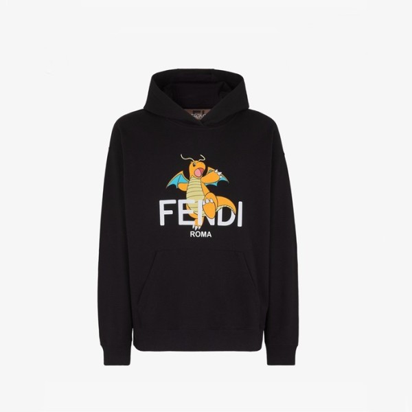 ✨펜디 남성 블랙 후드티 - Fendi Mens Black Hoodie - fec177x