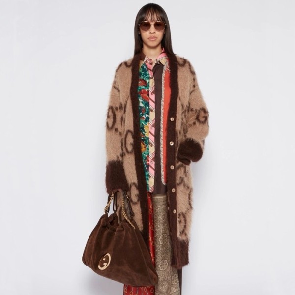 ✨구찌 여성 브라운 가디건 - Gucci Womens Brown Cardigan - guc237x