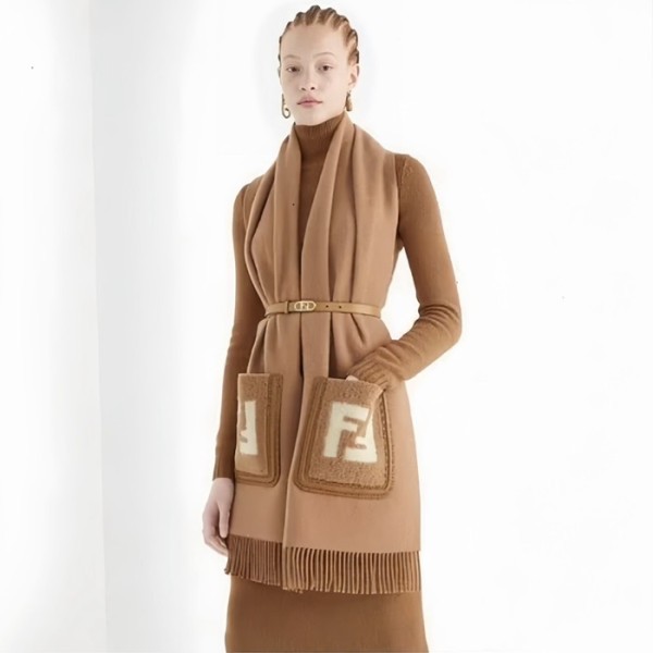 ✨펜디 여성 카멜 머플러 - Fendi Womens Camel Muffler - acc1700x