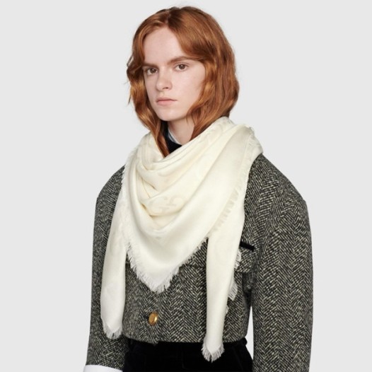 ❤구찌 여성 화이트 스카프 - Gucci Womens White Scarf - acc1715x