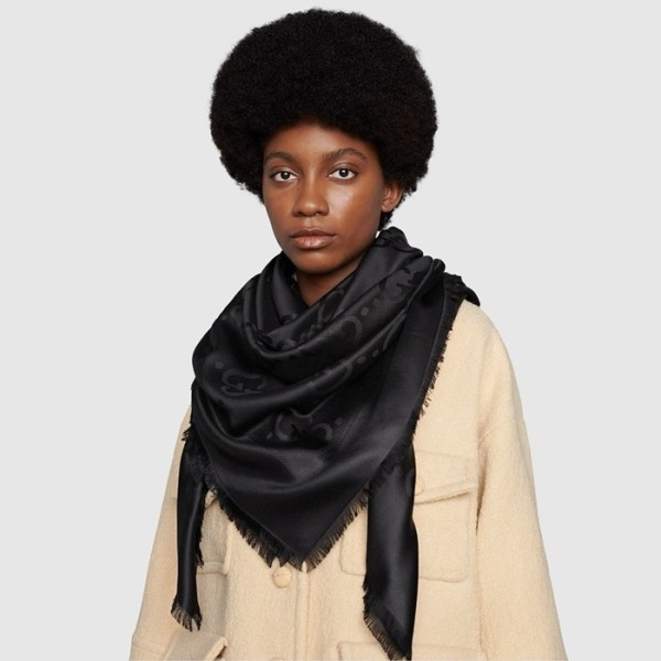 ✨구찌 여성 블랙 스카프 - Gucci Womens Black Scarf - acc1716x