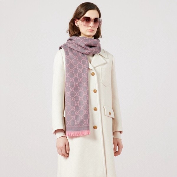 ✨구찌 여성 핑크 스카프 - Gucci Womens Pink Scarf - acc1720x